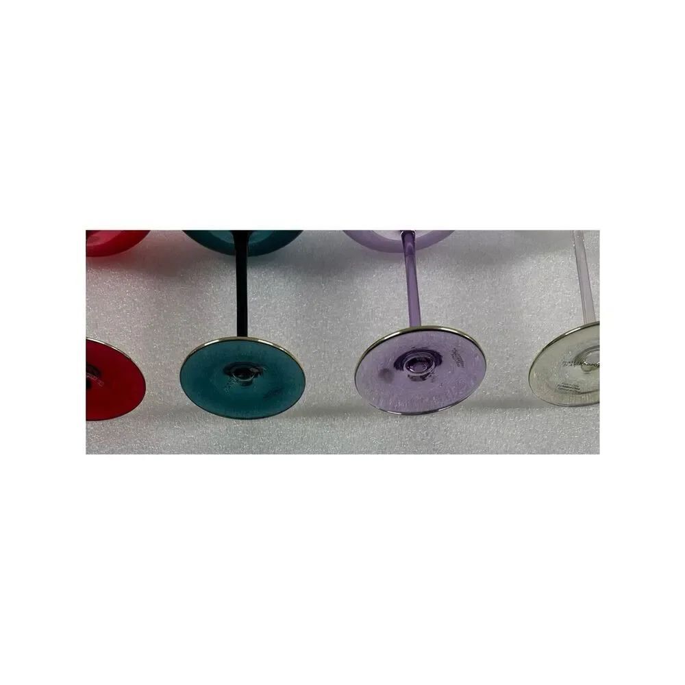Anthropologie Camille Coupe Glasses Set Of 4 Mixed Colors - Picture 5 of 8
